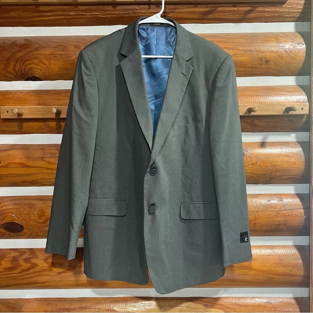 jf j.ferrar Charcoal Blazer with Blue Lining mens‎ 46